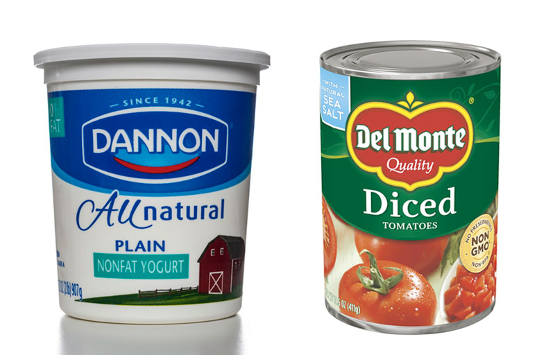 Del Monte and Dannon food products