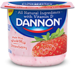 Dannon yogurt container