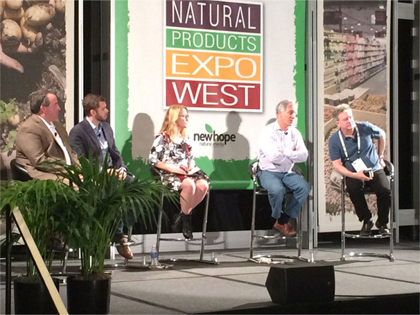 Speakers at GMO labeling panel session at Natural Products Expo West