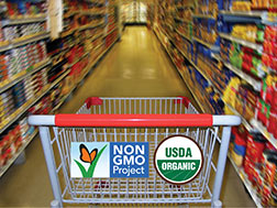 Non-gmo and organic compete in grocery stores