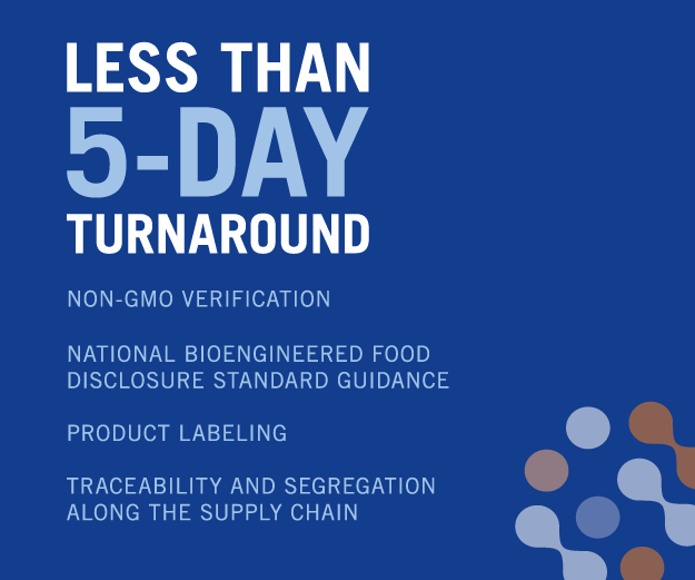 Less than 5-day turnaround testing