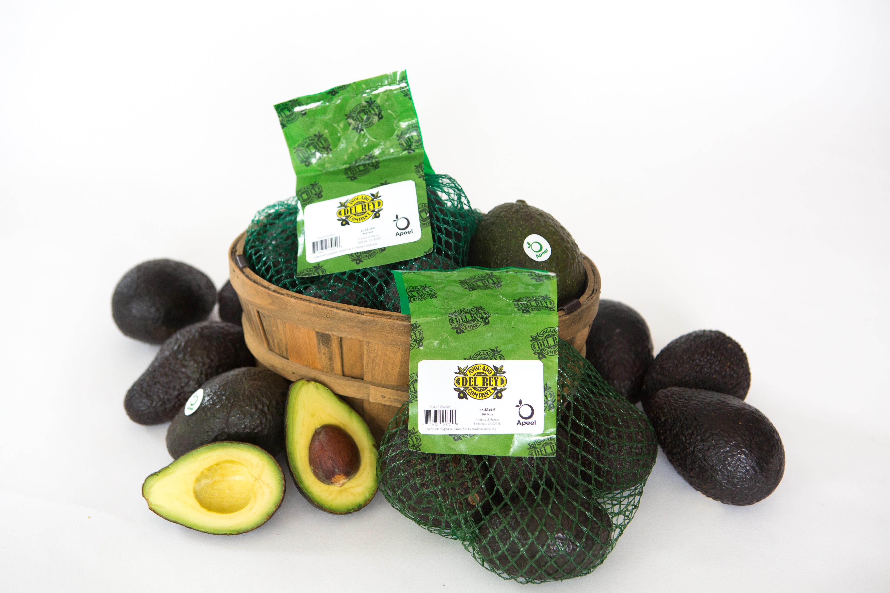 Apeel avocados with label