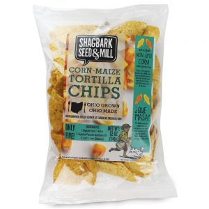 Bag of Shagbark organic tortialla chips