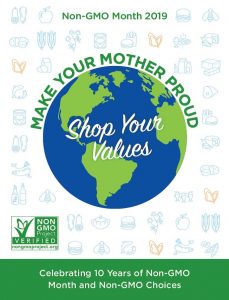 Make Your Mother Proud Non-GMO Month poster