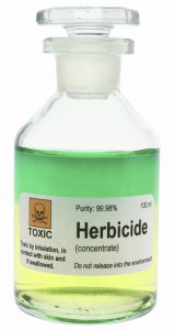 Bottle of herbicide