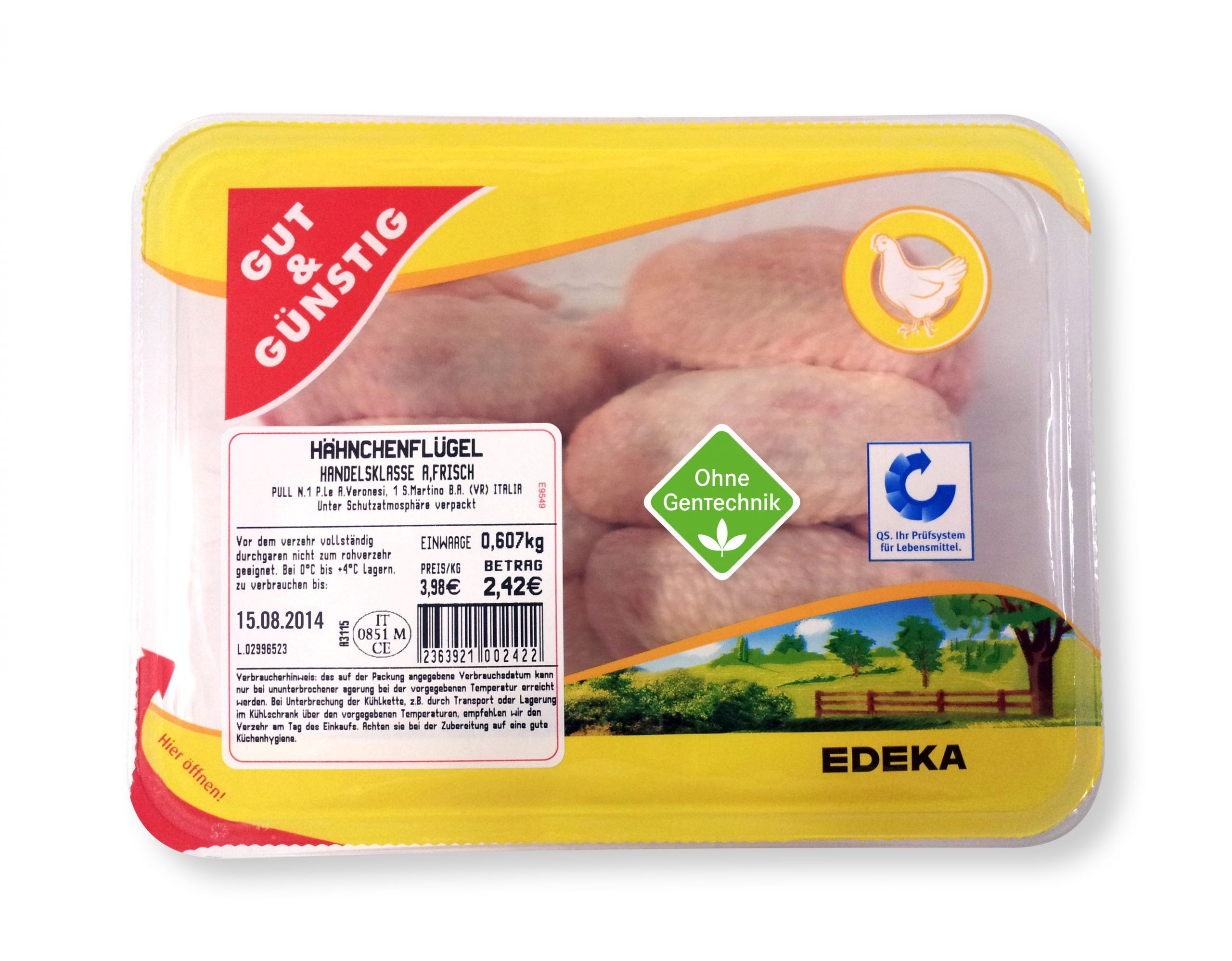 Chicken product with Ohne GenTechnik logo