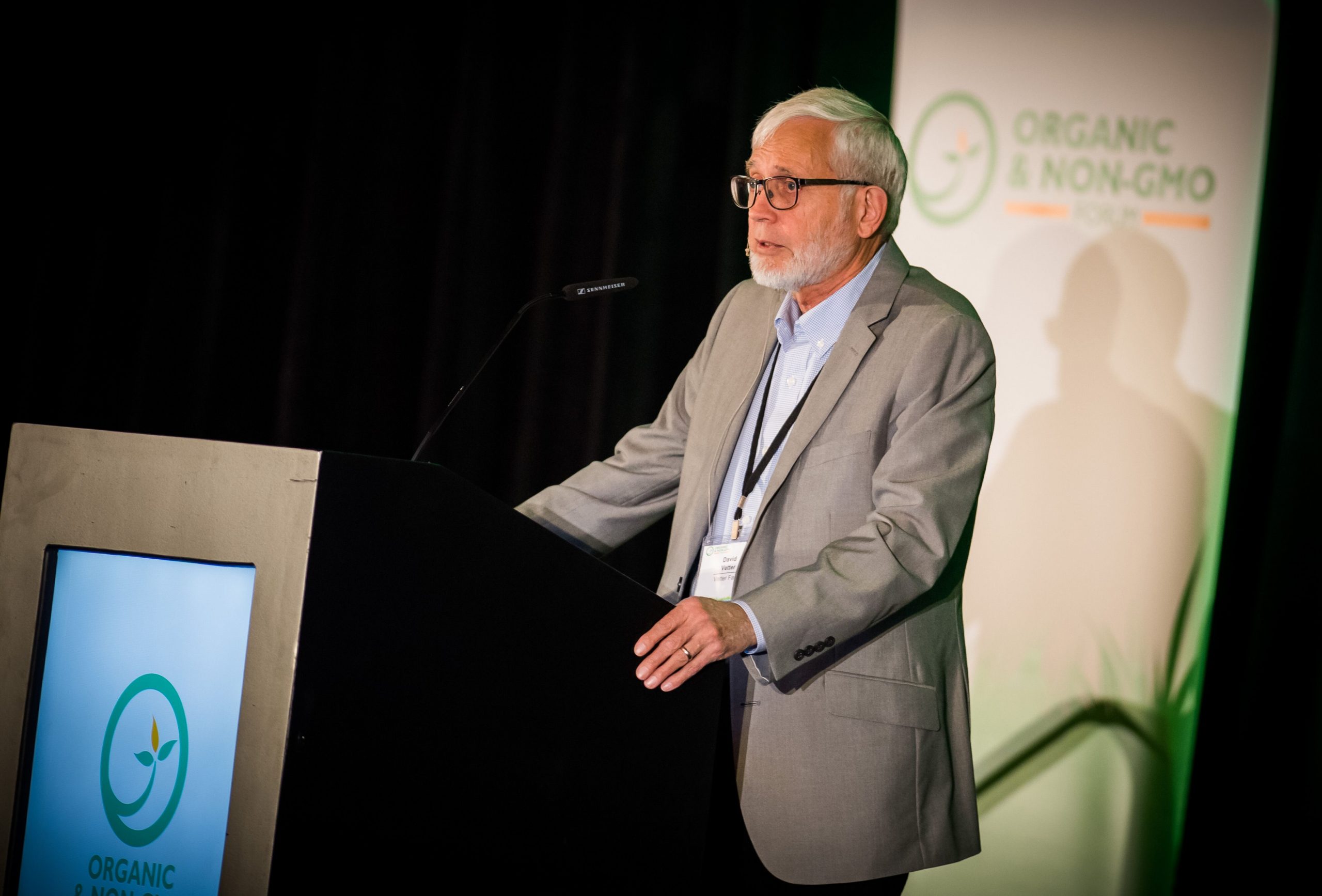 David Vetter speaking at Organic & Non-GMO Forum