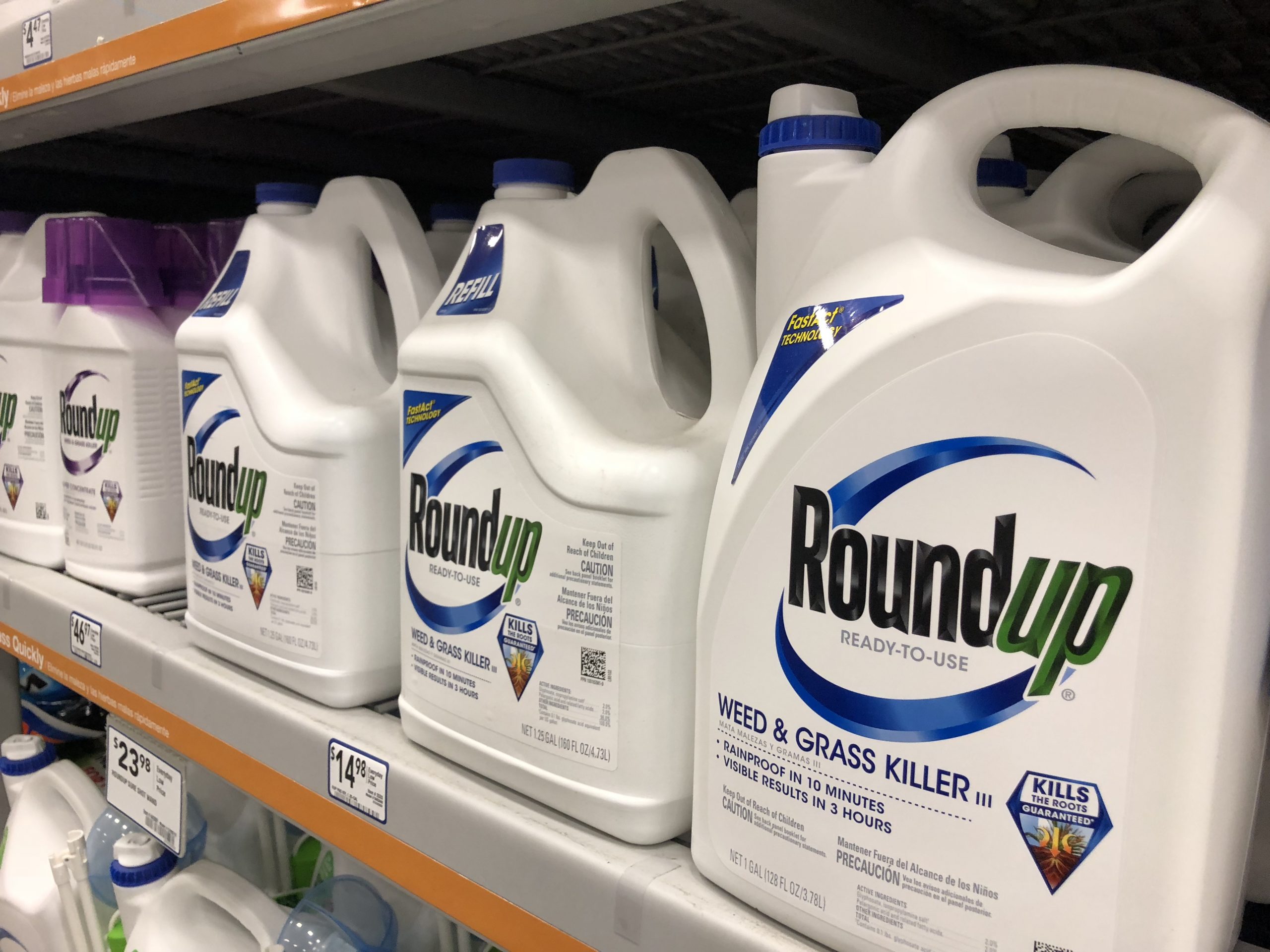 Roundup on shelf