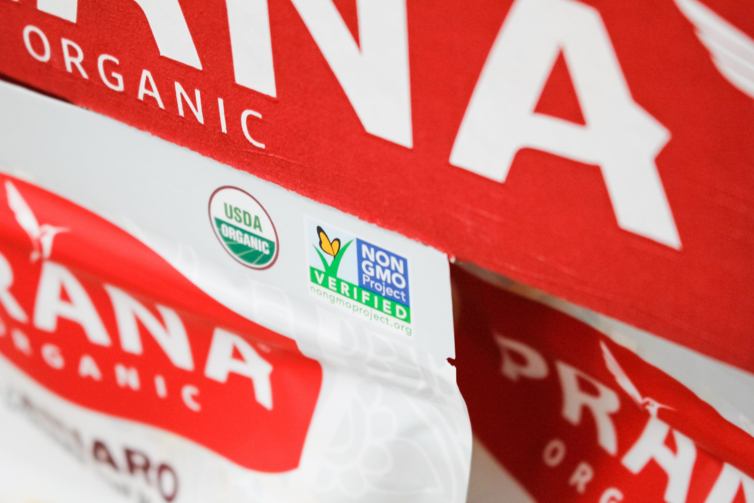 Organic and Non-GMO food label