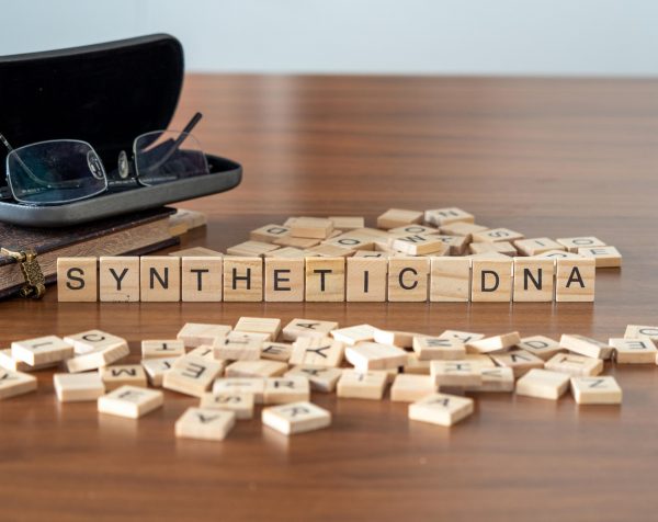 Photo of synthetic DNA letters