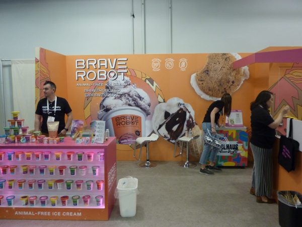 Brave Robot ice cream booth at Expo West 2022