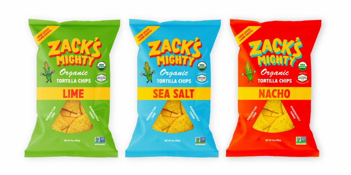 Zack's Mighty launches tortilla chips made with certified regenerative corn  | The Organic & Non-GMO Report